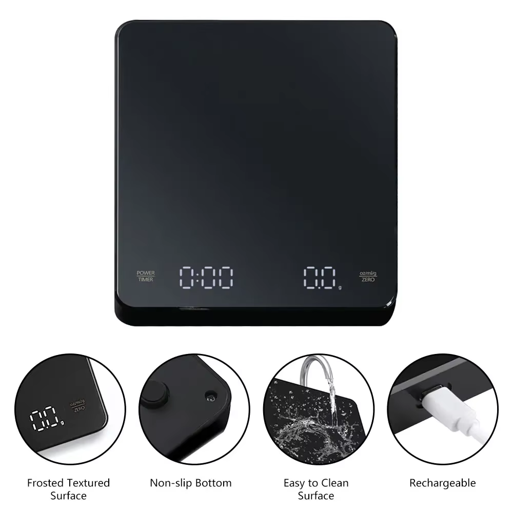 Balanza digital con temporizador para café