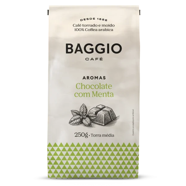 Baggio Café Chocolate Menta 250g con sabor refrescante y cuerpo prolongado