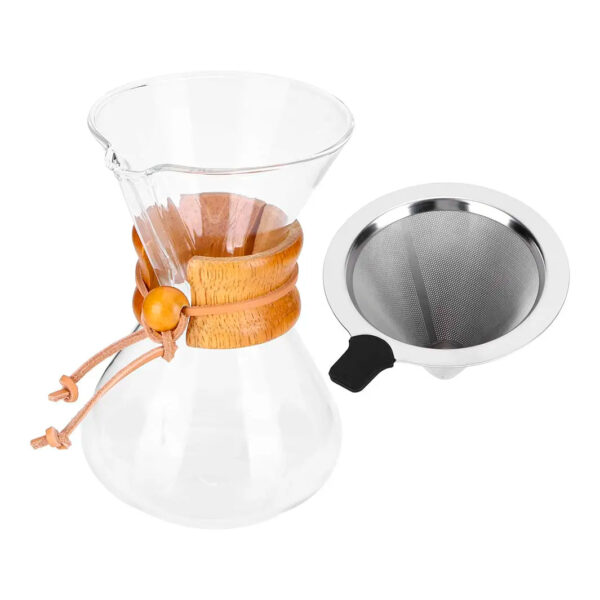 Cafetera Chemex de vidrio para café filtrado artesanal