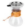 Chemex 600 ml con filtro metálico reutilizable y collar de madera